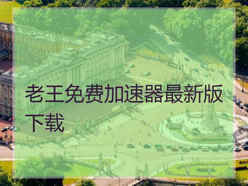 老王免费加速器最新版下载