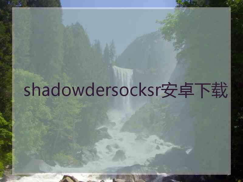 shadowdersocksr安卓下载