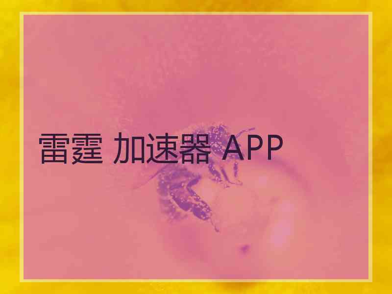 雷霆 加速器 APP