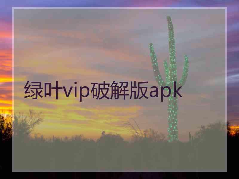 绿叶vip破解版apk