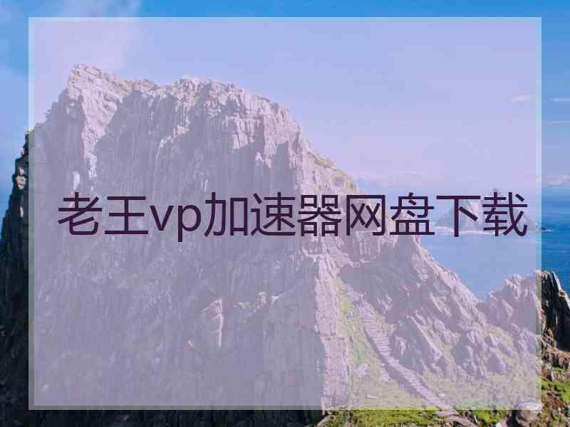 老王vp加速器网盘下载