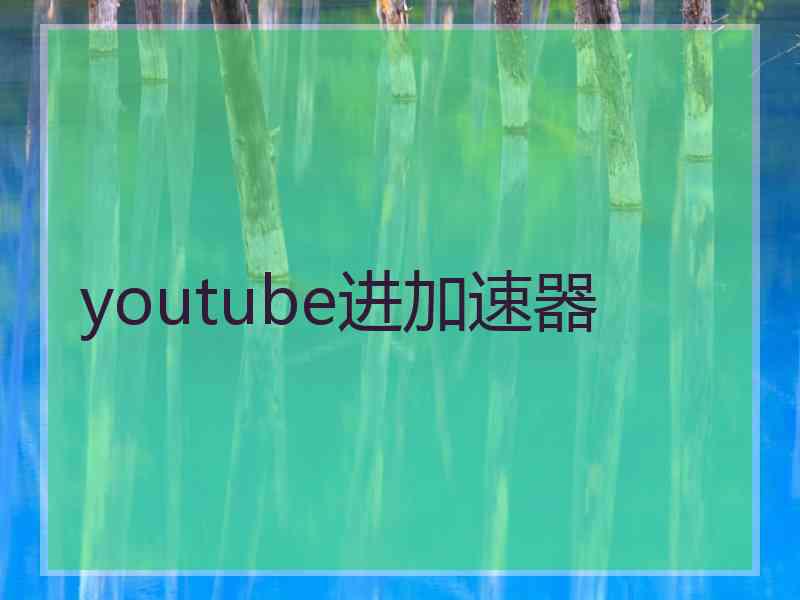 youtube进加速器