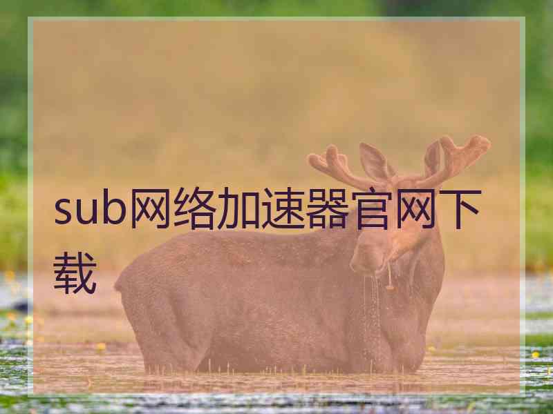 sub网络加速器官网下载