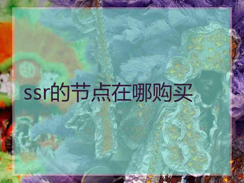 ssr的节点在哪购买