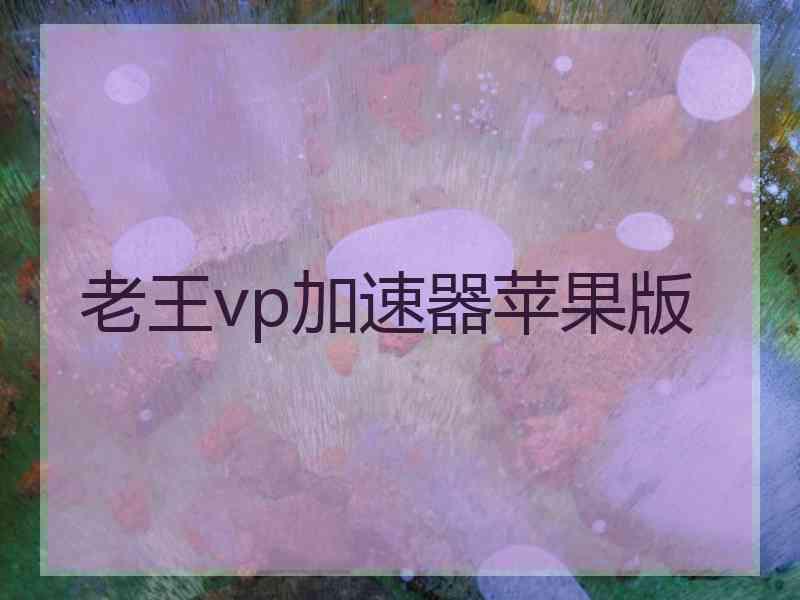 老王vp加速器苹果版