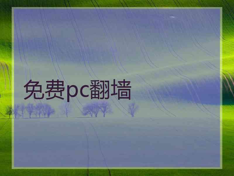 免费pc翻墙