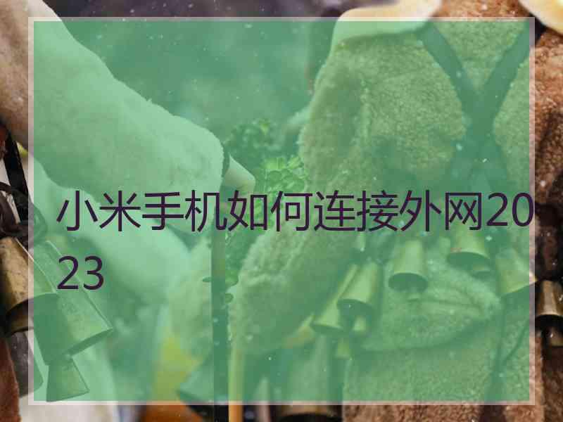 小米手机如何连接外网2023