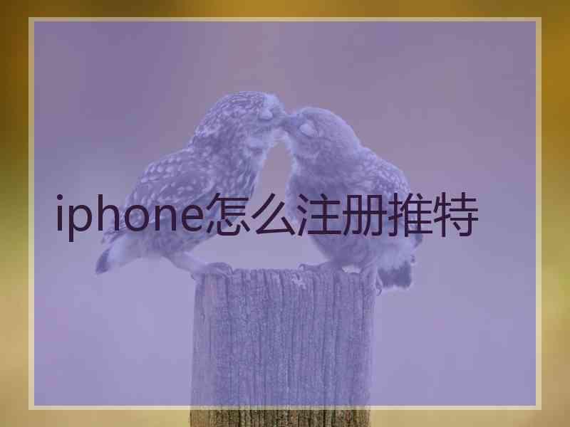 iphone怎么注册推特