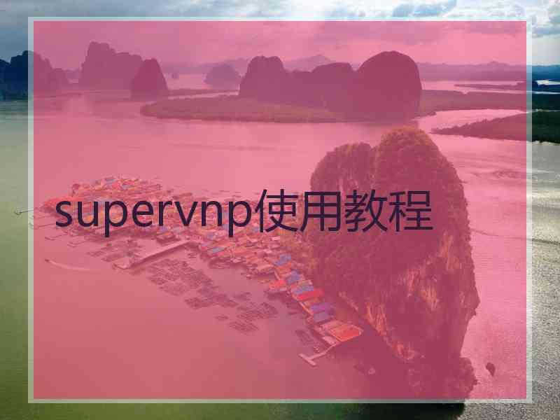 supervnp使用教程