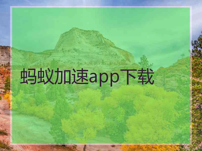 蚂蚁加速app下载