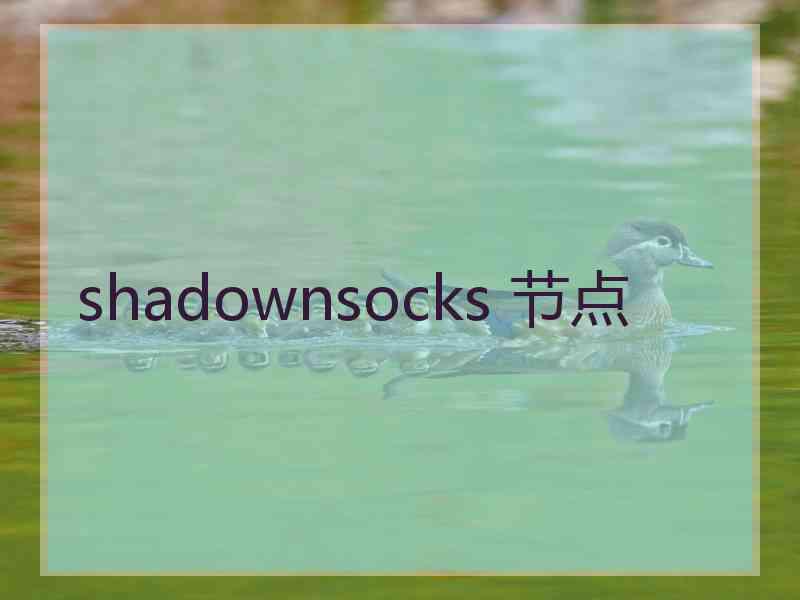 shadownsocks 节点