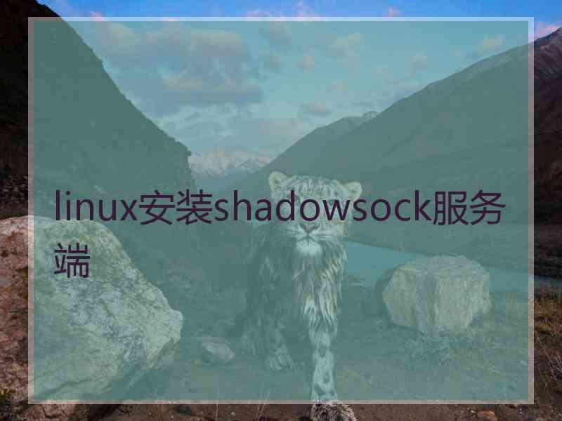 linux安装shadowsock服务端