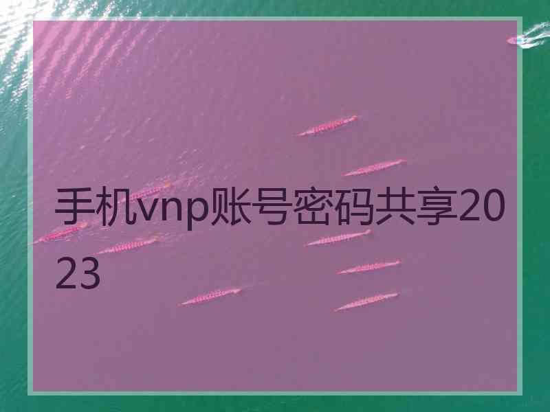 手机vnp账号密码共享2023