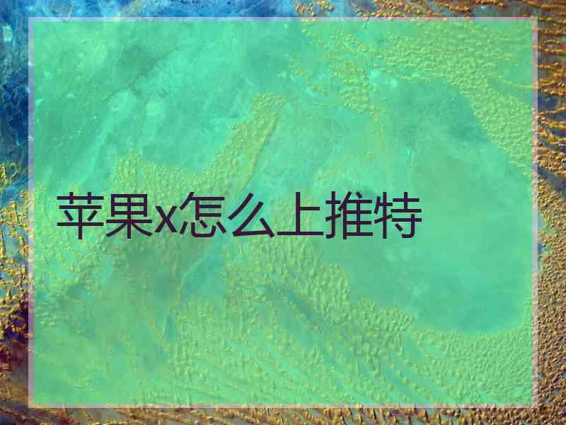 苹果x怎么上推特