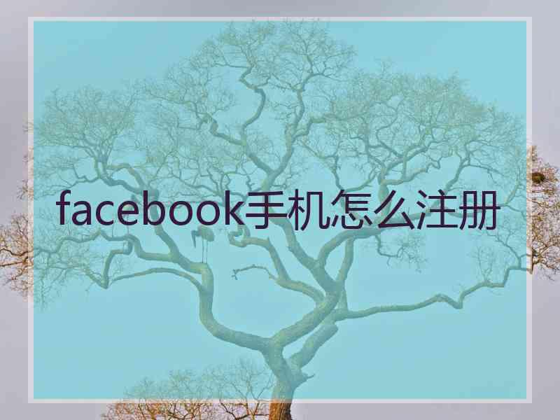 facebook手机怎么注册