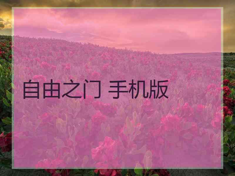 自由之门 手机版