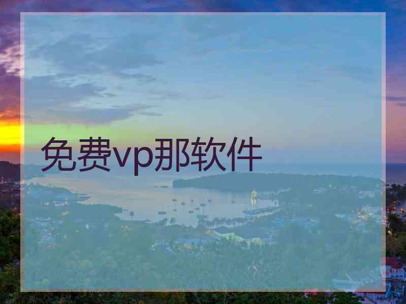 免费vp那软件