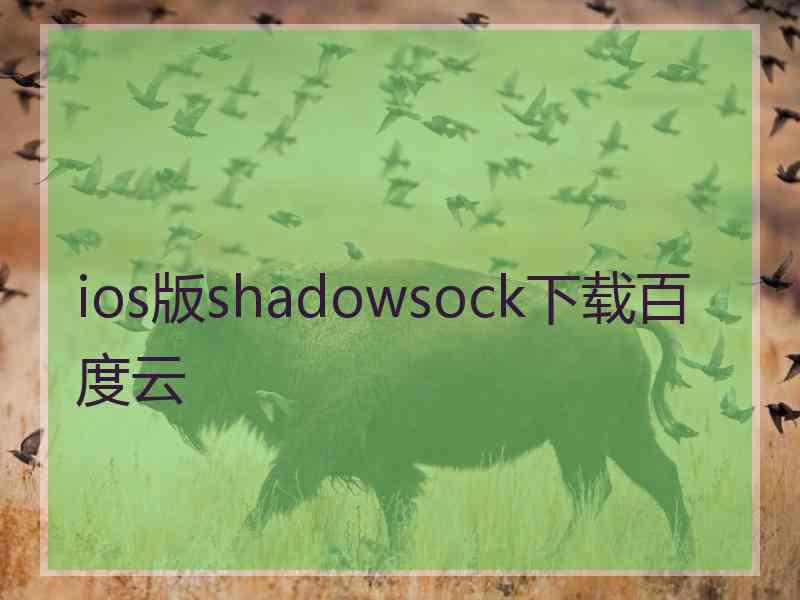 ios版shadowsock下载百度云