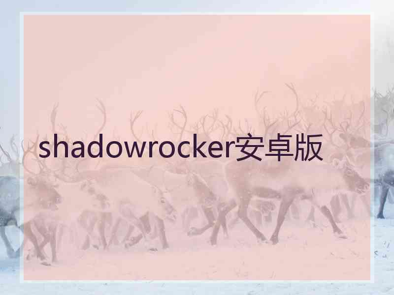 shadowrocker安卓版