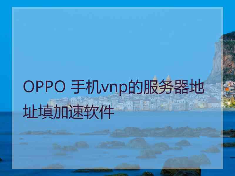 OPPO 手机vnp的服务器地址填加速软件