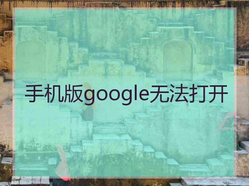 手机版google无法打开