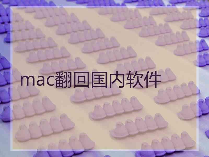 mac翻回国内软件