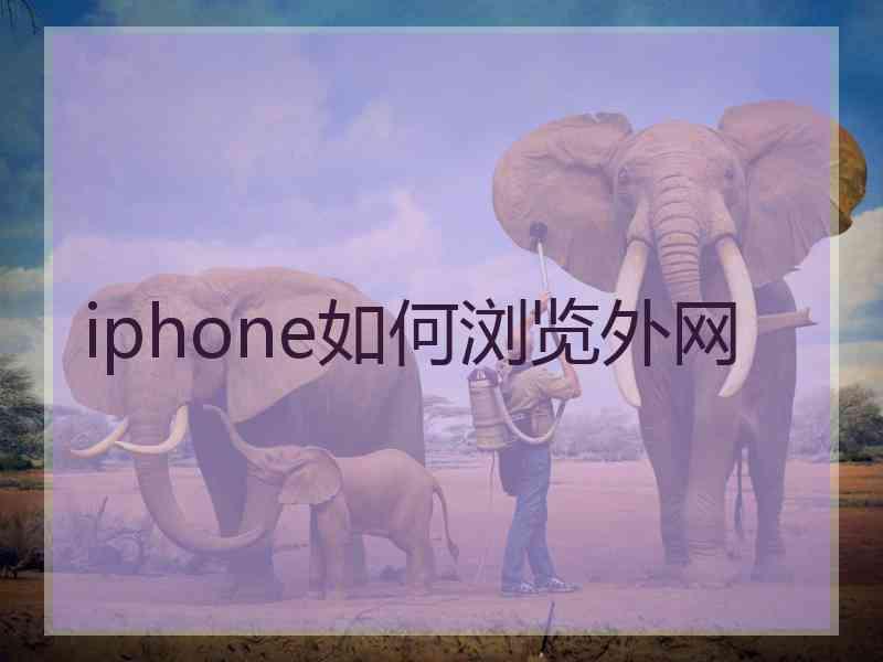 iphone如何浏览外网