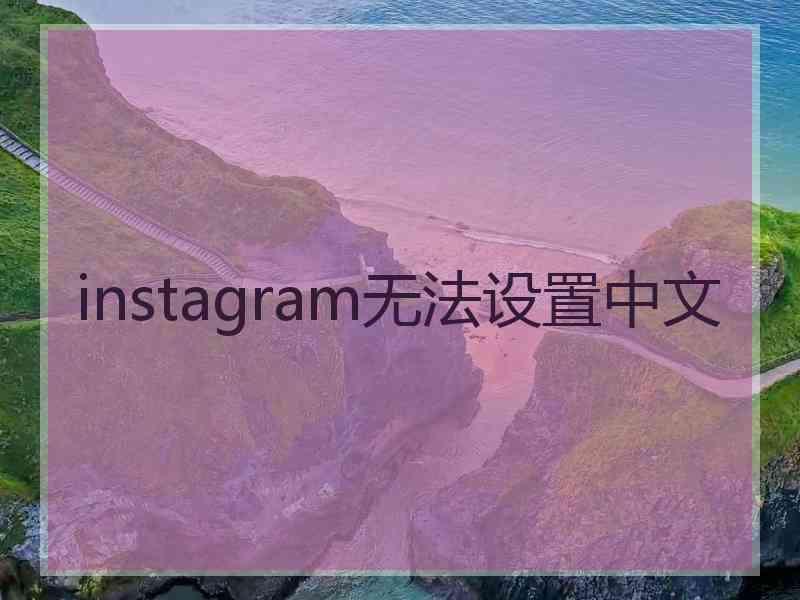 instagram无法设置中文