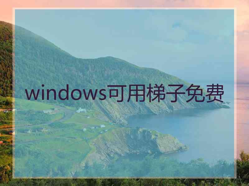 windows可用梯子免费