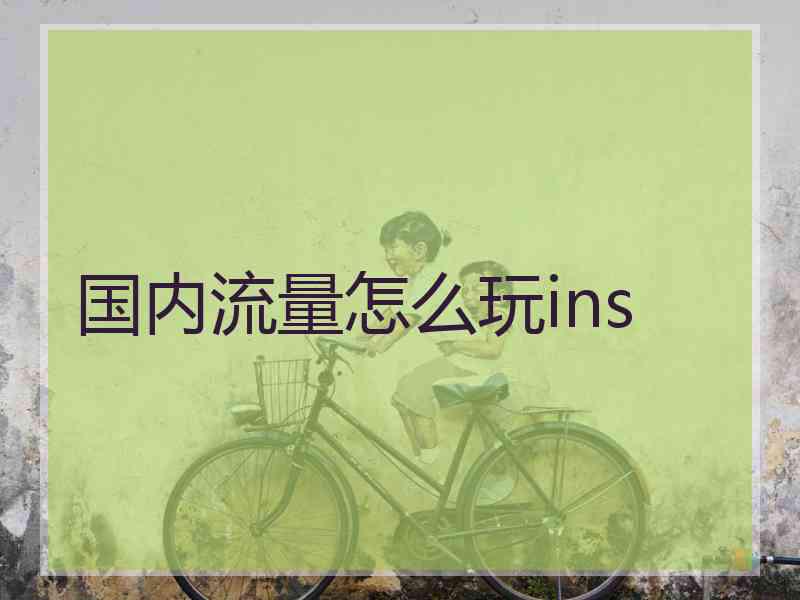 国内流量怎么玩ins