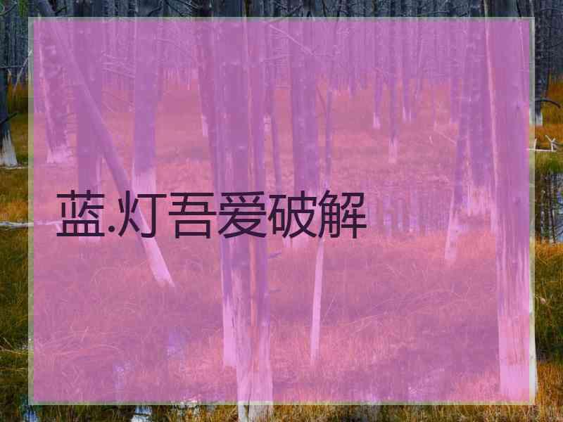 蓝.灯吾爱破解