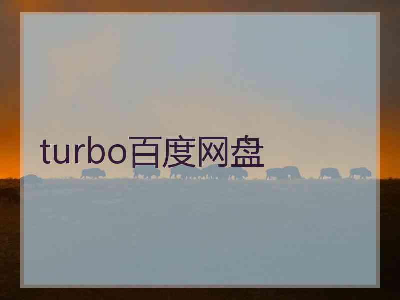 turbo百度网盘